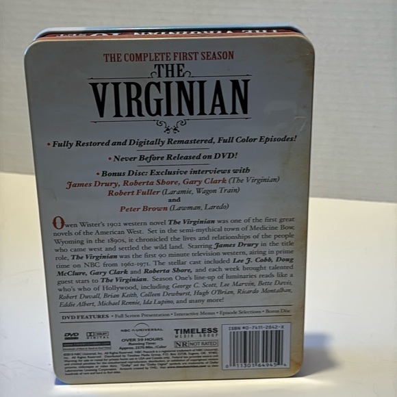 The Virginian The Complete First Season 10 DVD Set in Metal Tin - Picture 2 of 5